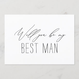 Minimalistiskt Bästa man Groomsman Frieri kort
