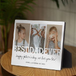 Minimalistiskt bästa Pappa någonsin-foto<br><div class="desc">En enkel fotoplaque i fars dag med tre familjers bilder som du kan ersätta med ditt eget,  ordspråket "BEST PAPPA EVER",  ett personlig från barnen och barnen namn.</div>