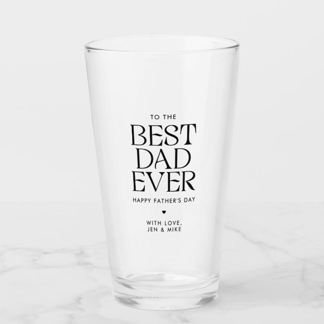 Minimalistiskt bästa Pappa någonsin modernt Fars d Glaskopp (Framsida)