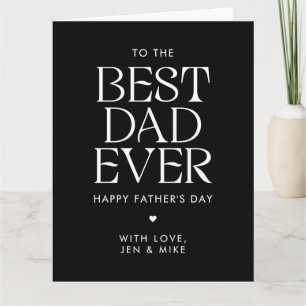 Minimalistiskt bästa Pappa någonsin modernt Fars d Kort