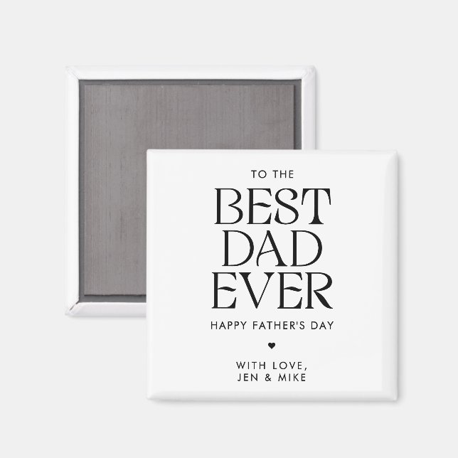 Minimalistiskt bästa Pappa någonsin modernt Fars d Magnet (Front/Back)