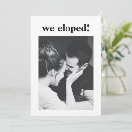 Minimalistiskt bedövningsfoto Elopement Party Inbjudningar