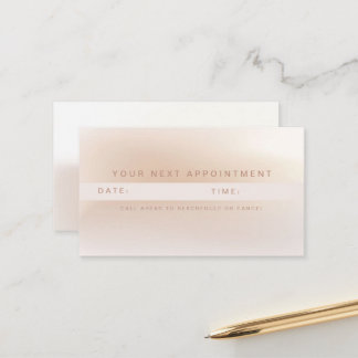 Minimalistiskt  Beige-avtalskort Tidsbeställning Kort