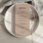 Minimalistiskt Beige Simple Bröllop Menu-kort Meny<br><div class="desc">Det här anpassadet som matchar bröllop-menykortet är designat för att samordna med vår minimalistsamling All In One Collection och har en ren och enkel layout med klassiskt teckensnitt. Om du vill göra en mer avancerad anpassning av den här designen, t.ex. ändra layout, teckensnitt eller storlek text, klickar du på knappen...</div>