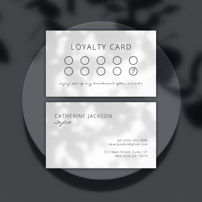 Minimalistiskt belöningskort eller sjukförsäkrings lojalitetskort (Elegant Loyalty Card Template – Minimalist Reward Card for Small Business)
