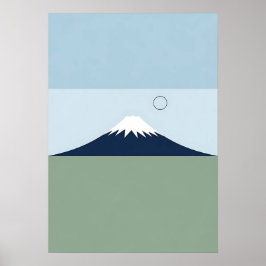 Minimalistiskt berget Fuji Poster