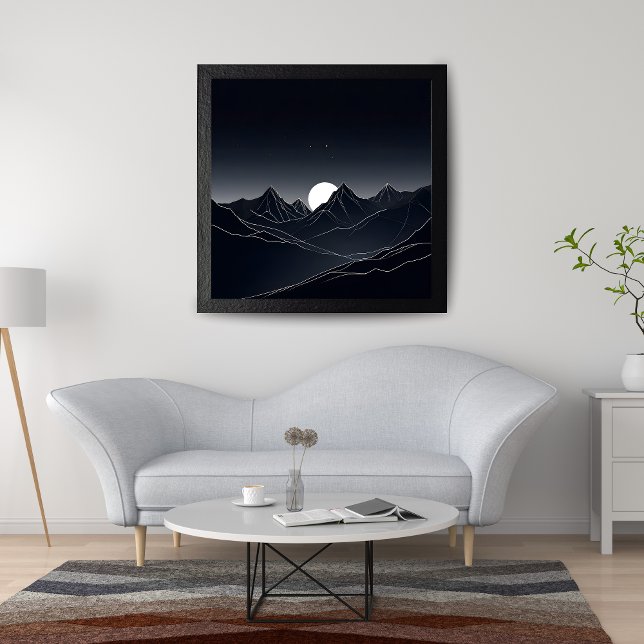 Minimalistiskt bergsläge fototryck (Skapare uppladdad)