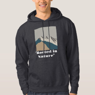 Minimalistiskt bergslandskap Naturinspirerad T- Hoodie