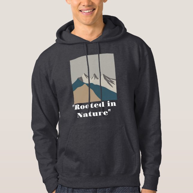 Minimalistiskt bergslandskap | Naturinspirerad T- Hoodie (Framsida)