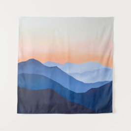 Minimalistiskt bergsolnedgång