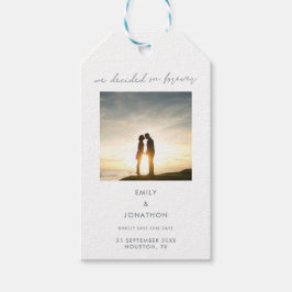 Minimalistiskt beslut om hur du ska använda fotosk presentetikett