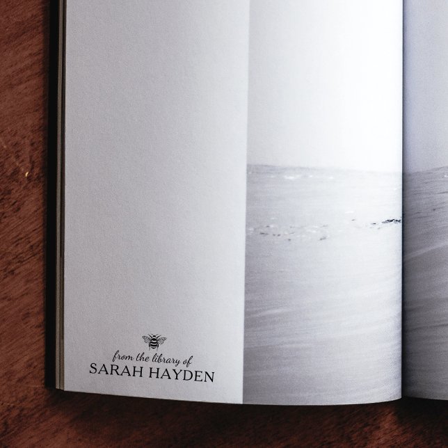 Minimalistiskt bi från Bibliotek i, Bok Stämpel (Skapare uppladdad)