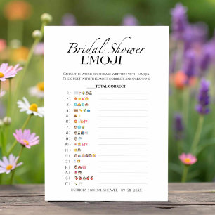 Minimalistiskt bildkort för möhippa Emoji Inbjudningar
