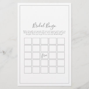 Minimalistiskt Bingo-spel för Möhippa Silver Flygblad