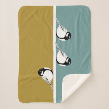 Minimalistiskt Bird Design Sherpa Blanket