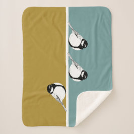 Minimalistiskt Bird Design Sherpa Blanket