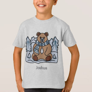 Minimalistiskt björn på Winter Snö land konstig T Shirt