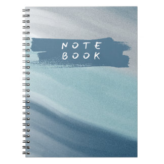 Minimalistiskt blå gradient anteckningsbok omslag
