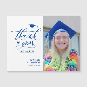Minimalistiskt blåskript, foto Studenten Tack