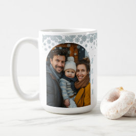 Minimalistiskt blåsnemaljfoto kaffemugg