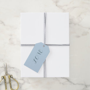 Minimalistiskt blått akvajblått från chic presentetikett