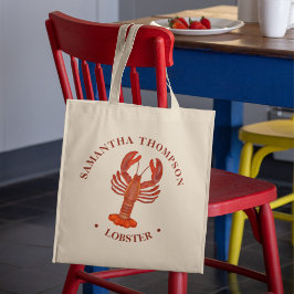 Minimalistiskt blått krabba enkelt Nautical Red Lo Tygkasse