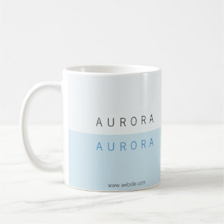 Minimalistiskt blått tvåton kaffemugg