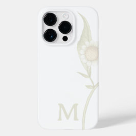 Minimalistiskt blommonogram vitt