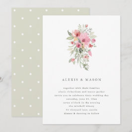 Minimalistiskt bloom | Bröllopsinbjudan Inbjudningar