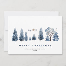 Minimalistiskt bohemiskt julbolag Gräs Träd Julkort