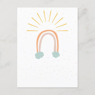 Minimalistiskt bohemskt vykort