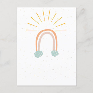 Minimalistiskt bohemskt vykort