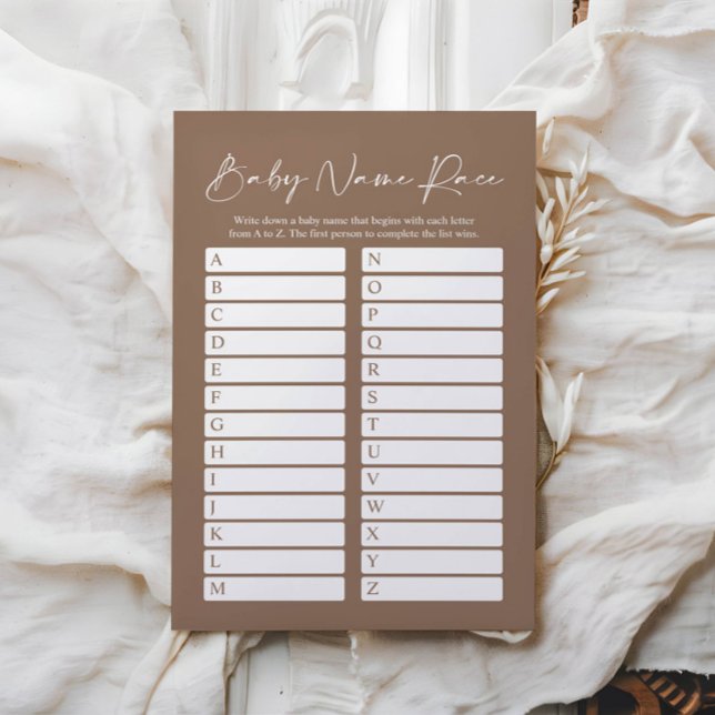 Minimalistiskt Boho Namn Tävling Baby Shower Game  (Skapare uppladdad)