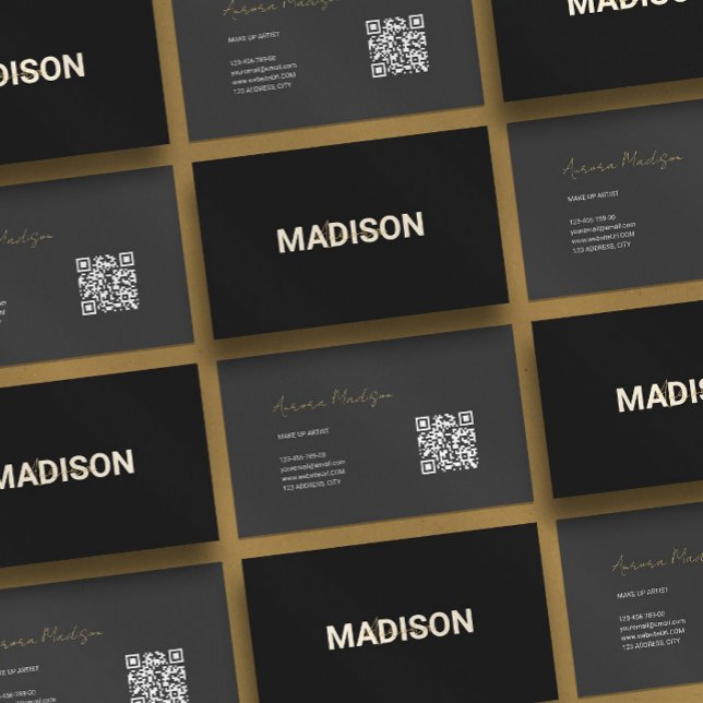 Minimalistiskt Boho QR-kodmodernt Affärskort Visitkort (Skapare uppladdad)