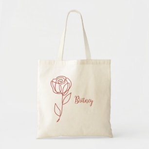 Minimalistiskt Boho Ro med eget namn Tygkasse