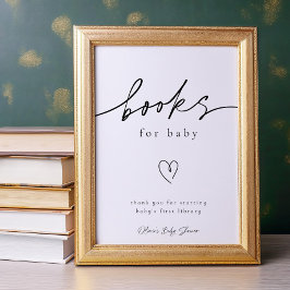 Minimalistiskt Bokar för Baby-tecken Poster