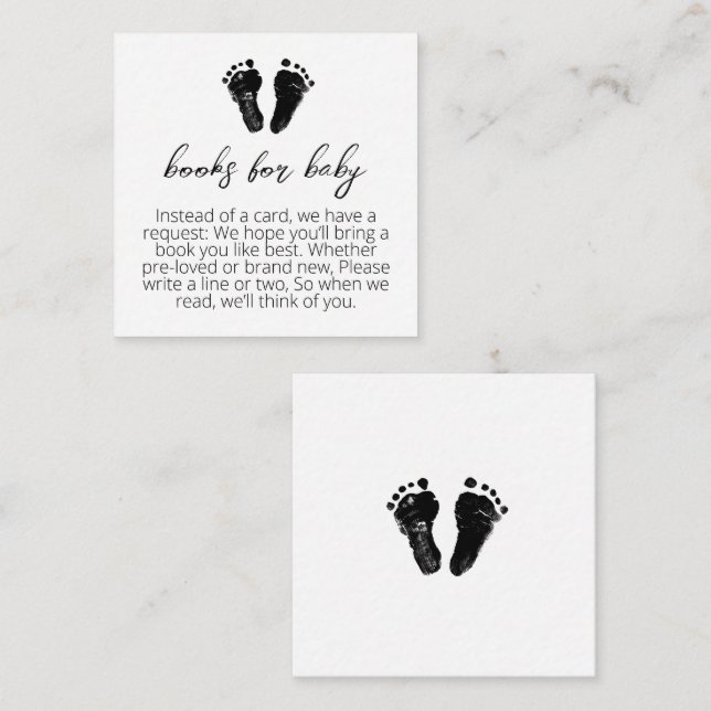 Minimalistiskt Bokar för babyskor Tilläggskort (Fram/baksida)