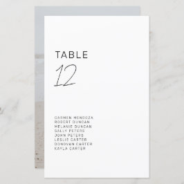 Minimalistiskt Bord-kort för sätesdiagram i Bröllo