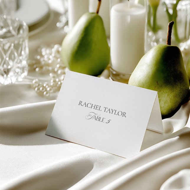 Minimalistiskt Bordskort för Bröllop (Minimalist Wedding Table Number Place Card)