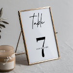 Minimalistiskt Bordsnummer för Corporate Event Gal<br><div class="desc">Avsluta av din företags- eller privataktivitetsdecor med den här fet bordsnumret i svartvitt. Användan av det här bordsnumrets kort för din årliga galamiddag,  affärsevenemang eller party,  kommer denna minimalistiska utformning att kostym vilken tillfälle som helst!</div>