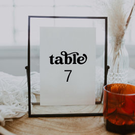 Minimalistiskt Bordsnummer för Retro