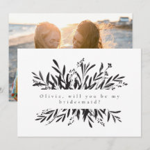 Minimalistiskt botaniskt Bridesmaid Frieri foto