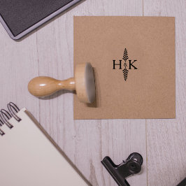Minimalistiskt botaniskt monogram, Bröllop Stämpel