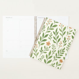 Minimalistiskt botaniskt mönster med gröna blad