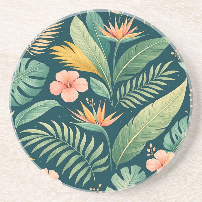 Minimalistiskt botaniskt mönster underlägg (Framsidan)