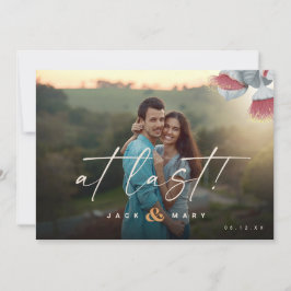 Minimalistiskt botaniskt spara datumet med foto