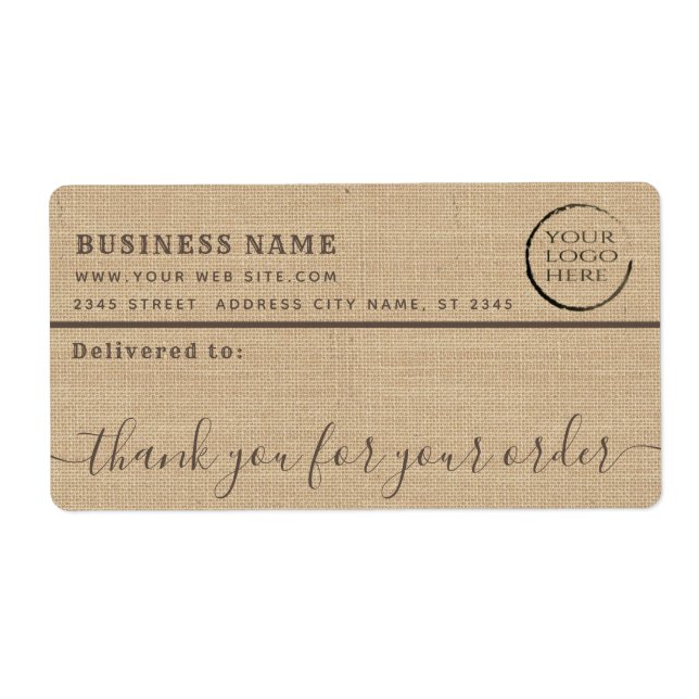 Minimalistiskt brännmärke tack för att du skickar  fraktsedel (Framsidan)