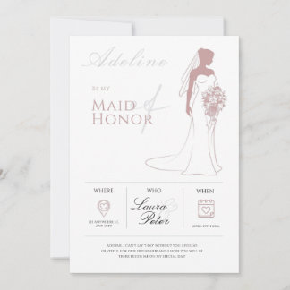 Minimalistiskt Bridesmaid Frieri kort