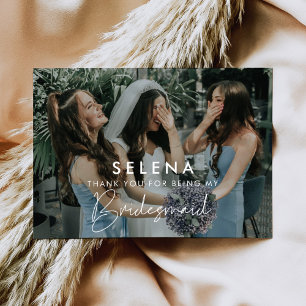 Minimalistiskt Bridesmaid-tack Inbjudningar