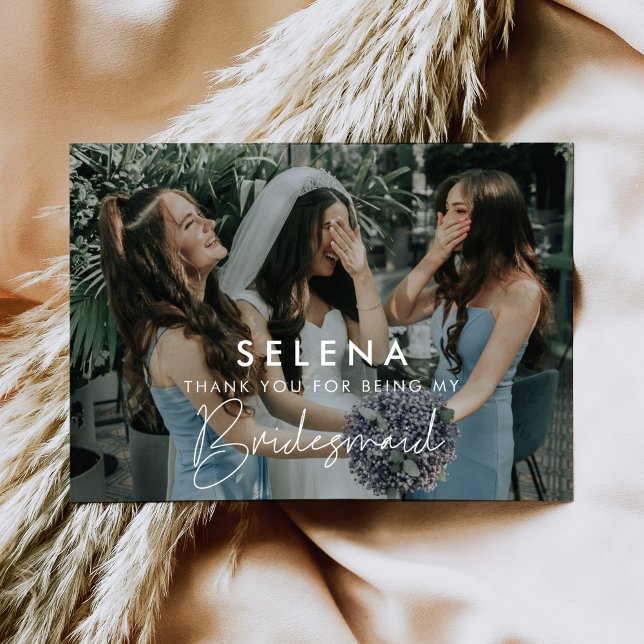 Minimalistiskt Bridesmaid-tack Inbjudningar (Skapare uppladdad)